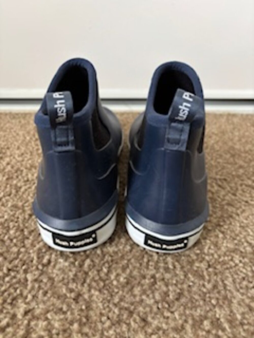 Hush Puppies Navy Boots Rainboots/outdoor boots Size 9 Lightly Used Waterproof - Picture 3 of 4